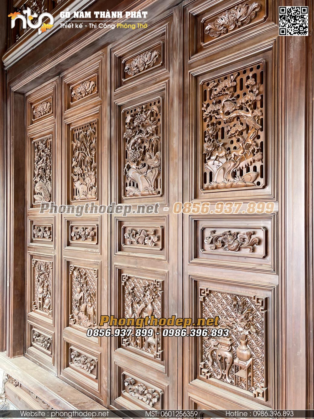 Cửa bức bàn nhà gỗ cổ truyền